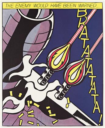 ROY LICHTENSTEIN As I Opened Fire Poster, Triptych.